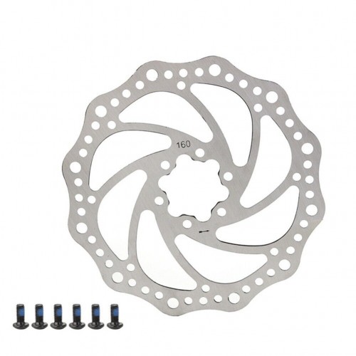 FRENO A DISCO PER BICI MECCANICO A 6 FORI DIAMETRO 160MM ACCIAIO FRENO A DISCO PER BICI MECCANICO A 6 FORI DIAMETRO 160MM ACCIAIO